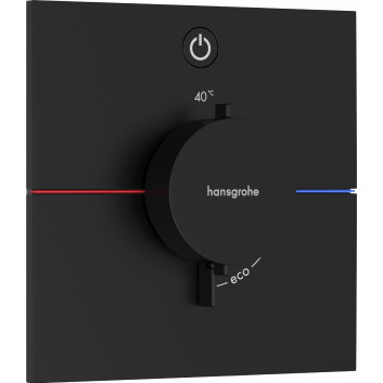 Armatur thermostatisch, Unterputz do 1 odbiornika, Hansgrohe ShowerSelect Comfort E - Schwarz Chrom Szczotkowany