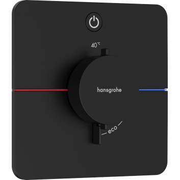 Armatur thermostatisch, Unterputz do 1 odbiornika, Hansgrohe ShowerSelect Comfort Q - Schwarz Chrom Szczotkowany