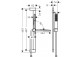 Dusch-set 100 1jet EcoSmart mit Stange 65 cm, Hansgrohe Pulsify E - Chrom 
