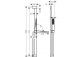Dusch-set 100 1jet EcoSmart mit Stange 90 cm, Hansgrohe Pulsify E - Schwarz Matt