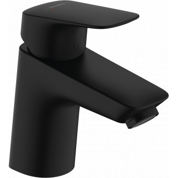 Einhebel- Waschtischarmatur 70 ohne Ablauf-Set, Hansgrohe Logis - Schwarz Matt 