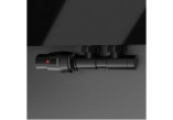 Zawór zespolony Komex Twins z głowicą termostatyczną, kątowy, rechte Version - schwarz glänzend