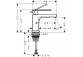 Armatur ohne Mischer 80 EcoSmart+ do wody zimnej lub wstępnie zmieszanej ohne Ablauf-Set, Hansgrohe Tecturis E - Chrom