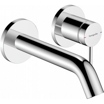 Einhebel- Waschtischarmatur zur Wandmontage, Unterputz mit Auslauf 16,5 cm, Hansgrohe Tecturis S - Chrom 