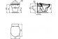 Becken WC hängend, bezkołnierzowa, Ideal Standard CONTOUR 21 - Weiß 