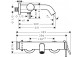 Einhebel- Wannenbatterie Aufputz, Hansgrohe Tecturis S - Chrom 