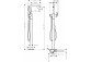 Einhebel- Wannenbatterie, freistehend, Hansgrohe Tecturis S - Chrom 