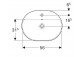 Waschtisch Geberit Variform 60x40 cm Einbau-, oval KeraTect - weiß