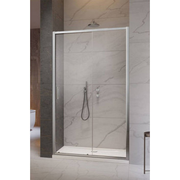 Tür Dusch- für die Nische Radaway Premium Plus DWJ 120, uniwersalne, 1175-1215mm, Glas fabric, profil Chrom