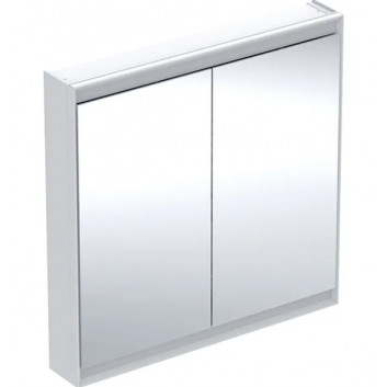 Spiegelschrank z ComfortLight i dwojgiem Tür, montaż Aufputz-, Höhe 90 cm, Geberit ONE - Aluminium anodyzowane 