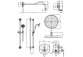 Duschsystem Unterputz, Omnires Armance - Gebürstetes messing