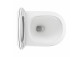 Bezkołnierzowa Becken Toiletten- hängend mit WC-Sitz mit Softclosing, 49x37 cm, Omnires Ottawa - Weiß matt 