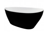 Badewanne freistehend Besco Goya B&W, 170x72cm, oval, schwarz/weiß
