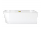 Badewanne freistehend Eck- 150 x 75 cm z wykończeniem goldenm , montaż prawostronny, Corsan Intero Slim - Weiß 