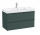 Set łazienkowy Unik 2 100cm z umywalką i 2 szufladami, dunkel grün matt