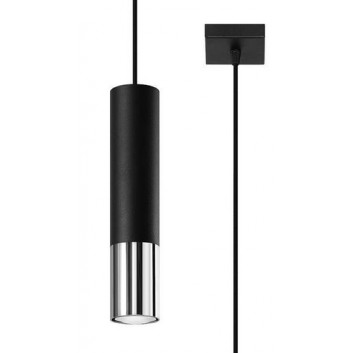 Lampa hängend Sollux Ligthing LOOPEZ 1, GU10 40W, schwarz/golden