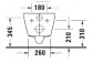 Bidet stehend Duravit D-Neo, 65x37cm, z Überlauf, Hahnloch weiß