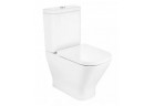 Becken für kompakt-wc WC Roca Gap Rimless Square, 60cm, Abfluss doppelt, weiß