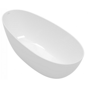 Badewanne freistehend oval Villeroy & Boch Antao, 170x75cm, Quaryl, morning green