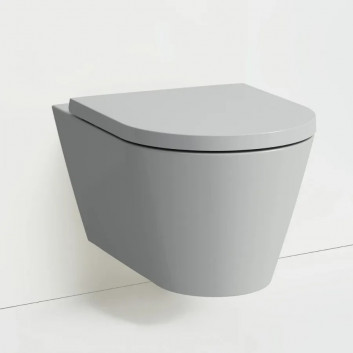 Wand-wc WC Laufen Kartell by Laufen, 54,5x37cm, rimless - szary matt