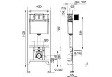 Set Unterputz-Gestell do WC 2w1 z Betätigungstasteiem , Omnires Classic, Betätigungstaste weiß Glanz