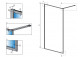 Kabine Walk-In Radaway Modo F II 50, profil Chrom glänzend, Glas transparent