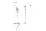 Dusch-set mit Thermostat Corsan Ango,Kopfbrause LED, schwarz