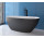 Badewanne freistehend Besco Goya Mattt B&W, 170x72cm, oval, schwarz matt/weiß