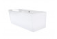 Badewanne freistehend Eck- Corsan Intero , 170x73cm, prawostronna, korek klik-klak weiß, weiß