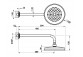 Thermostatisch Armatur Brause- Gessi Venti20, 6-mit Anschlüssen, Unterputz, 5 jednoczesnych wyjść wody, Chrom