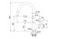 Küchenarmatur Franke Lina pull-out , Höhe 360mm, obrotowa i herausziehbarer Auslauf, kamienny szary