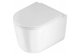 Becken WC mit Sitz Deante Jasmin, bezkołnierzową, 49x36cm, hängend, weiß