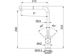 Küchenarmatur Franke Sirius L Side pull-out , Höhe 333mm, obrotowa i herausziehbarer Auslauf, weiß polarny/Chrom