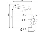 Küchenarmatur Franke Urban , Höhe 308mm, obrotowa Auslauf, cappuccino