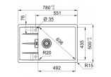 Zlewozmywak wbudowywany, Franke Centro CNG 611-78 XL - schwarz matt