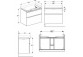 Hängeschrank Unterbau- Geberit Smyle Square 60 cm, mit zwei Schubladen - weiß Glanz