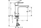 Waschtischarmattur Hansgrohe Rebris S Einhebel- 80 CoolStart z metalowym kompletem odpływowym - schwarz matt