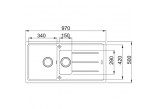 Zlewozmywak wbudowywany, Franke Basis BFG 651-97 , schwarz matt