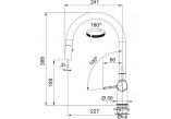 Armattur mit Drehauslauf Franke Active J pull-out spray , Höhe 388mm, Auslauf wyciągana, weiß matt