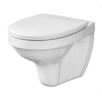 Becken WC zawieszana Cersanit City Oval mit WC-Sitz mit Softclosing, weiß