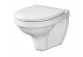 Becken WC zawieszana Cersanit City Oval mit WC-Sitz mit Softclosing, weiß