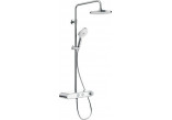 Duschsystem Duravit Shelf 1050 MinusFlow, mit Armatur termostatyczną und Regenbrause 23 cm - Chrom/ weiß glänzend