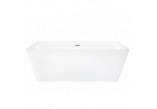 Badewanne freistehend zur Wandmontage z szeroką krawędzią Corsan ISEO , 170x79cm, korek klik-klak weiß, weiß