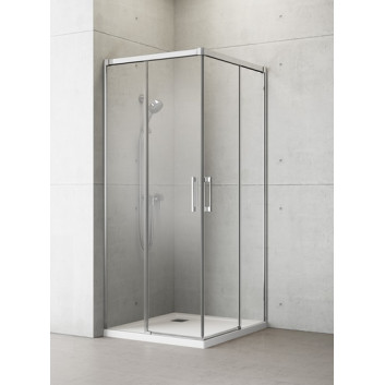 Duschkabine 100Rx80Lcm Glas transparent Chrom Radaway Idea Kdd, 387062-01-01R+387061-01-01L