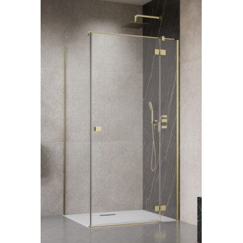 Seitenwand S1 70 Radaway Essenza New Black KDJ 66.7-68.2-200cm, profil schwarz, Glas transparent