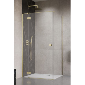 Seitenwand S1 70 Radaway Essenza New Black KDJ 66.7-68.2-200cm, profil schwarz, Glas transparent