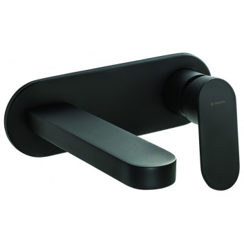 Brausearmatur Einhebel- zur Wandmontage , Deante Alpina, nero