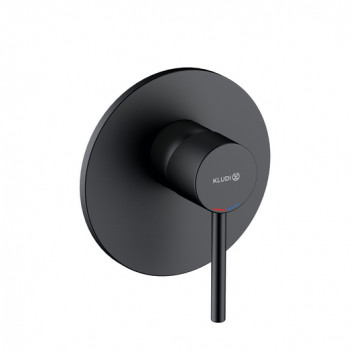 Unterputzarmattur für die Wanne und die Brause mit Thermostat, Kludi Zenta SL, schwarz matt