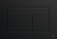 Spültaste TECEsquare do WC - Glas czarne, Betätigungstasten czarne