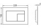 Spültaste TECEsquare do WC - Glas czarne, Betätigungstasten czarne